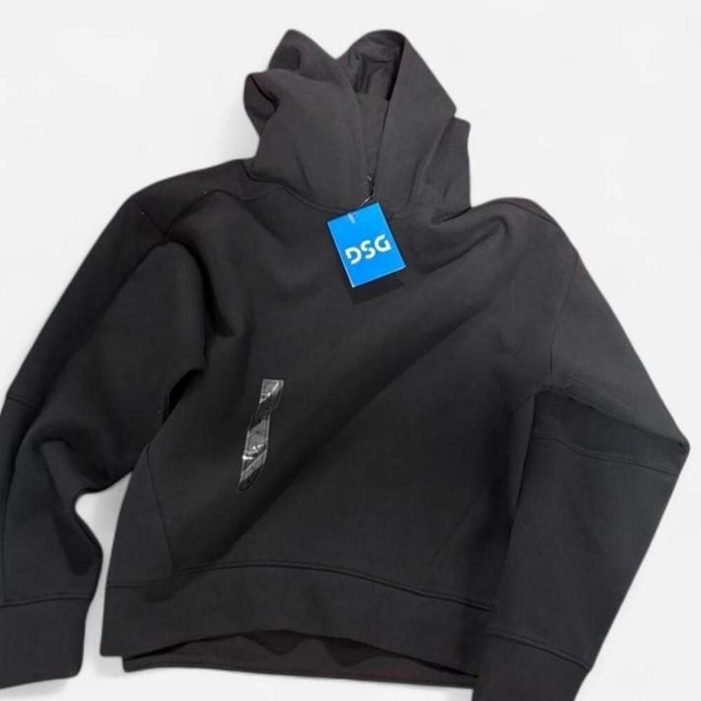 DSG Girls Tech Fleece Pullover Hoodie Black Size M